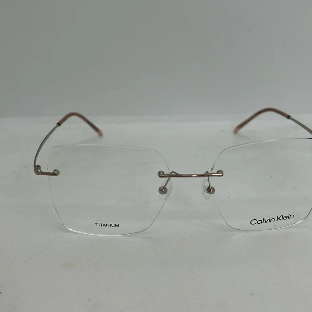 Calvin Klein CK22125TC Unisex Eyeglasses Frames 55-17-150 Rimless NWT - Picture 2 of 7
